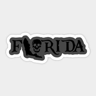 Florida Skull State Sticker